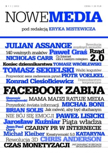 Okladka ksiazki nowe media pod redakcja eryka mistewicza kwartalnik 3 1 2013