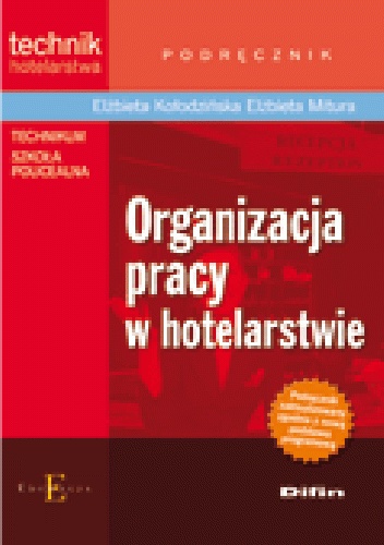 Okladka ksiazki organizacja pracy w hotelarstwie