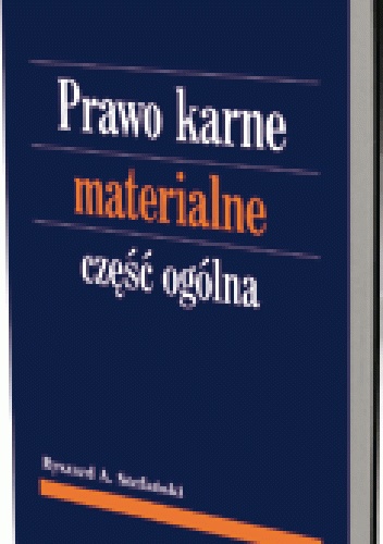 Okladka ksiazki prawo karne materialne czesc ogolna