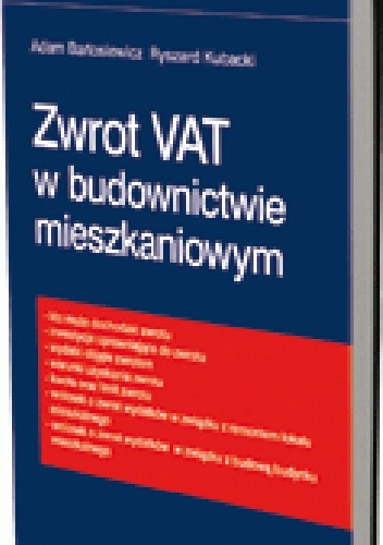 Okladka ksiazki zwrot vat w budownictwie mieszkaniowym